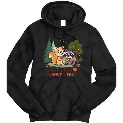 Justice For Peanut The Squirrel And Fred The Raccon Tie Dye Hoodie