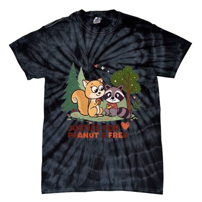 Justice For Peanut The Squirrel And Fred The Raccon Tie-Dye T-Shirt