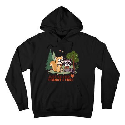 Justice For Peanut The Squirrel And Fred The Raccon Tall Hoodie