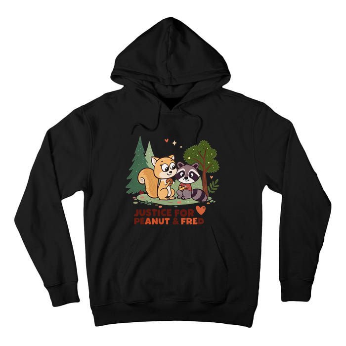 Justice For Peanut The Squirrel And Fred The Raccon Tall Hoodie