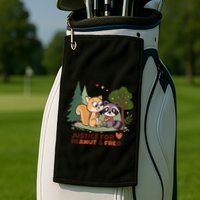 Justice For Peanut The Squirrel And Fred The Raccon Golf Towel