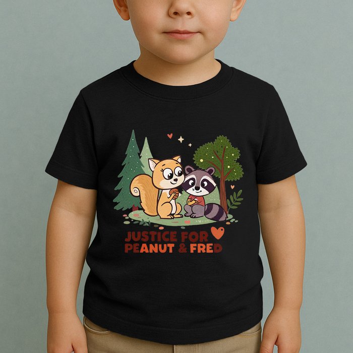 Justice For Peanut The Squirrel And Fred The Raccon Toddler T-Shirt