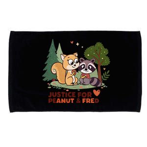 Justice For Peanut The Squirrel And Fred The Raccon Microfiber Hand Towel