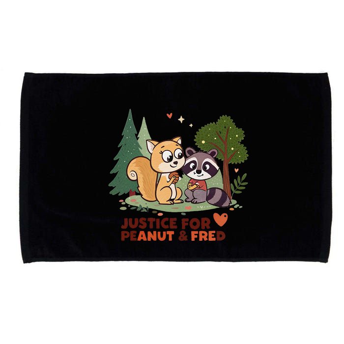 Justice For Peanut The Squirrel And Fred The Raccon Microfiber Hand Towel