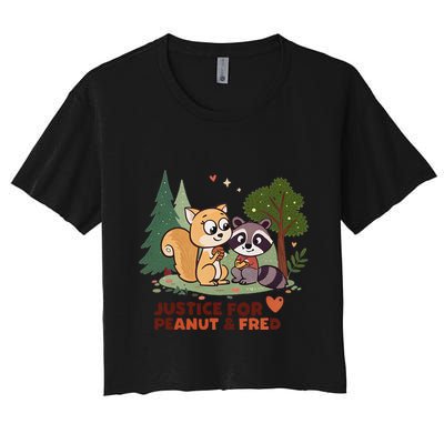 Justice For Peanut The Squirrel And Fred The Raccon Crop Top