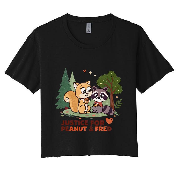 Justice For Peanut The Squirrel And Fred The Raccon Crop Top