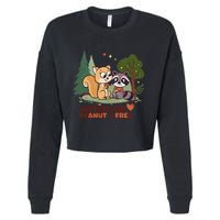 Justice For Peanut The Squirrel And Fred The Raccon Cropped Pullover Crew