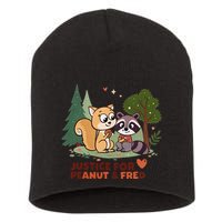 Justice For Peanut The Squirrel And Fred The Raccon Short Acrylic Beanie