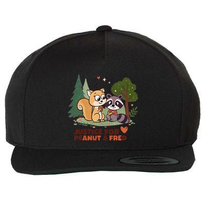 Justice For Peanut The Squirrel And Fred The Raccon Wool Snapback Cap