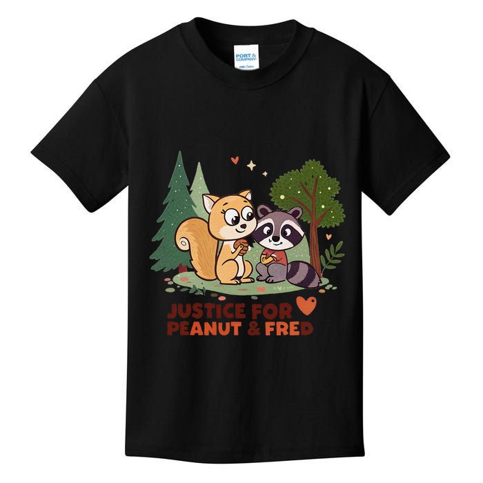 Justice For Peanut The Squirrel And Fred The Raccon Kids T-Shirt