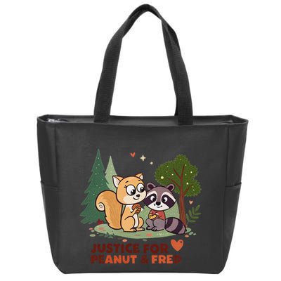 Justice For Peanut The Squirrel And Fred The Raccon Zip Tote Bag