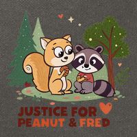 Justice For Peanut The Squirrel And Fred The Raccon Cotton Canvas Backpack
