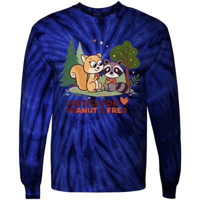 Justice For Peanut The Squirrel And Fred The Raccon Tie-Dye Long Sleeve Shirt