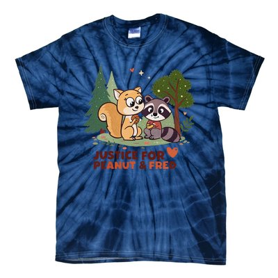 Justice For Peanut The Squirrel And Fred The Raccon Tie-Dye T-Shirt