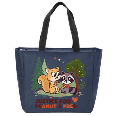 Justice For Peanut The Squirrel And Fred The Raccon Zip Tote Bag