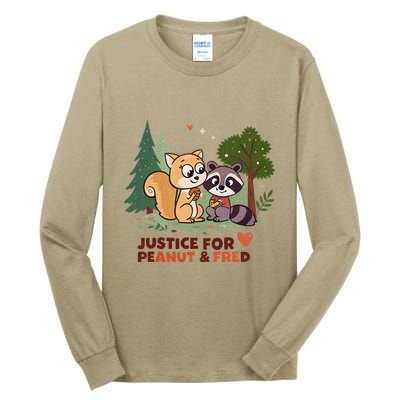 Justice For Peanut The Squirrel And Fred The Raccon Tall Long Sleeve T-Shirt