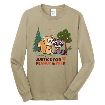 Justice For Peanut The Squirrel And Fred The Raccon Tall Long Sleeve T-Shirt