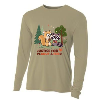 Justice For Peanut The Squirrel And Fred The Raccon Cooling Performance Long Sleeve Crew