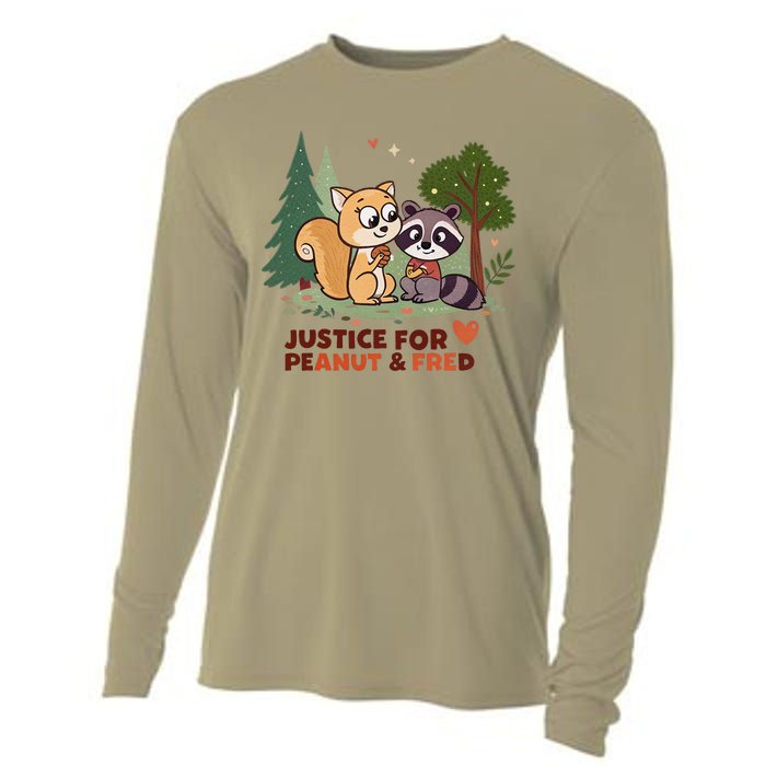 Justice For Peanut The Squirrel And Fred The Raccon Cooling Performance Long Sleeve Crew