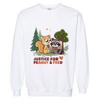 Justice For Peanut The Squirrel And Fred The Raccon Garment-Dyed Sweatshirt