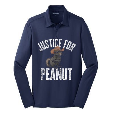 Justice For Peanut The Squirrel Peanut Squirrel Silk Touch Performance Long Sleeve Polo