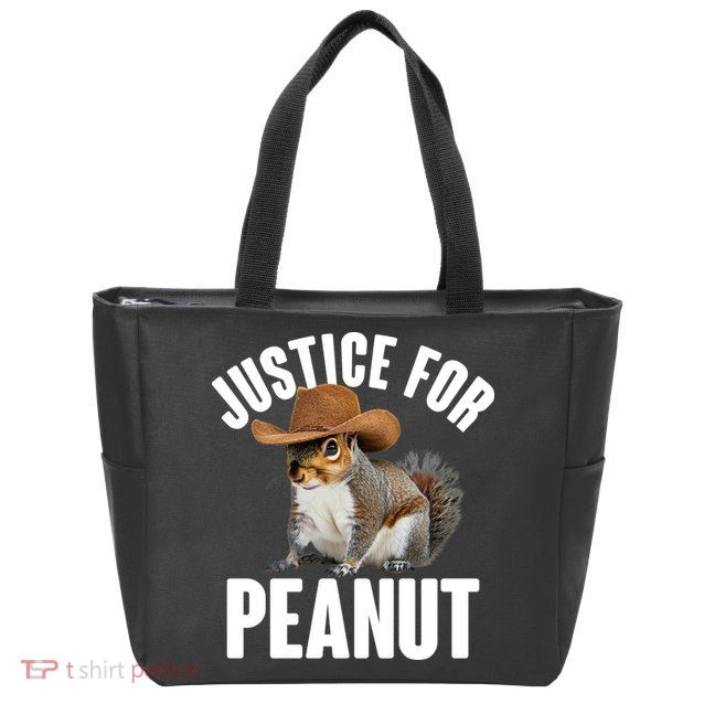 Justice For Peanut The Squirrel Zip Tote Bag