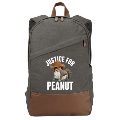 Justice For Peanut The Squirrel Cotton Canvas Backpack