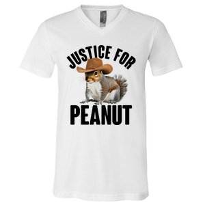 Justice For Peanut The Squirrel V-Neck T-Shirt