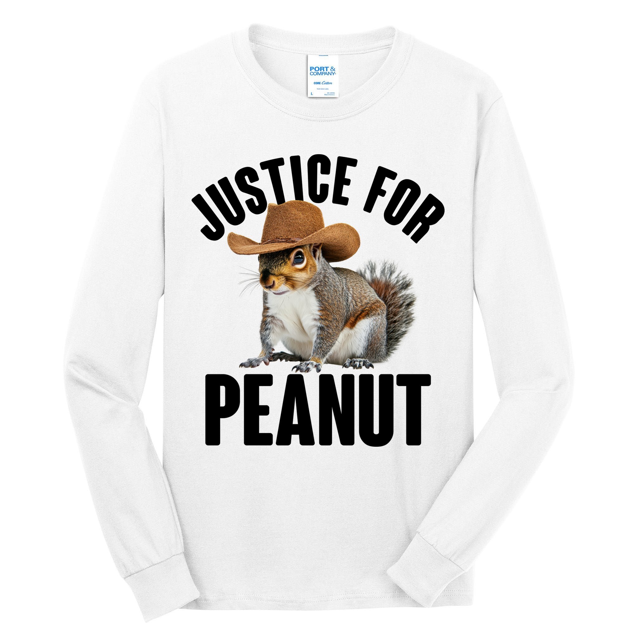 Justice For Peanut The Squirrel Tall Long Sleeve T-Shirt