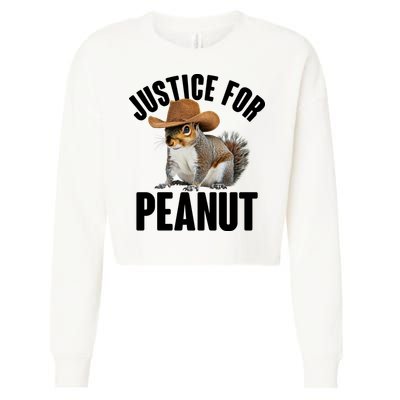 Justice For Peanut The Squirrel Cropped Pullover Crew