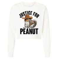 Justice For Peanut The Squirrel Cropped Pullover Crew