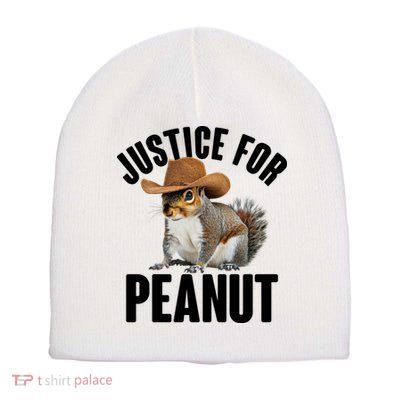 Justice For Peanut The Squirrel Short Acrylic Beanie