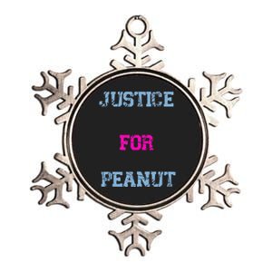 Justice For Peanut Squirrel Advocacy Support Metallic Star Ornament