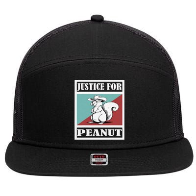 Justice For Peanut The Squirrel 7 Panel Mesh Trucker Snapback Hat