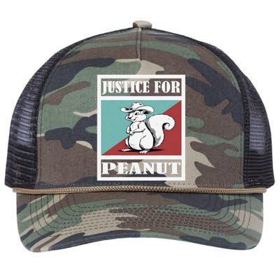 Justice For Peanut The Squirrel Retro Rope Trucker Hat Cap