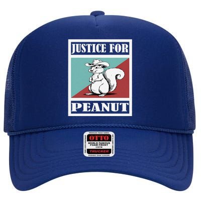 Justice For Peanut The Squirrel High Crown Mesh Back Trucker Hat