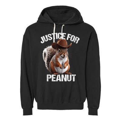 Justice For Peanut The Squirrel Cowboy Hat Peanut Squirrel Garment-Dyed Fleece Hoodie