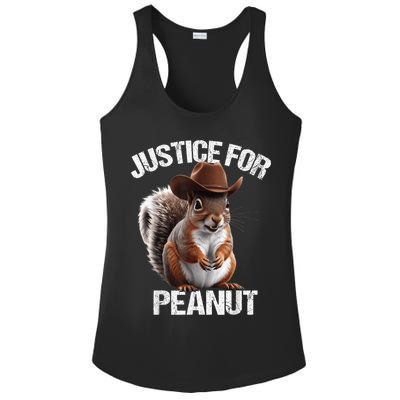 Justice For Peanut The Squirrel Cowboy Hat Peanut Squirrel Ladies PosiCharge Competitor Racerback Tank