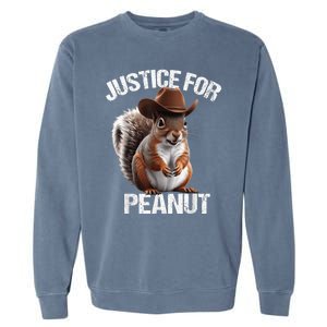 Justice For Peanut The Squirrel Cowboy Hat Peanut Squirrel Garment-Dyed Sweatshirt