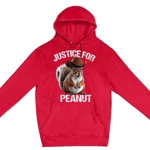 Justice For Peanut The Squirrel Cowboy Hat Peanut Squirrel Premium Pullover Hoodie