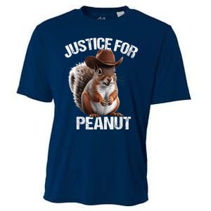 Justice For Peanut The Squirrel Cowboy Hat Peanut Squirrel Cooling Performance Crew T-Shirt