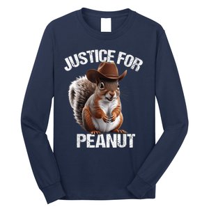 Justice For Peanut The Squirrel Cowboy Hat Peanut Squirrel Long Sleeve Shirt