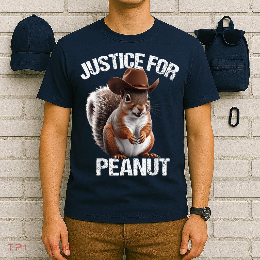 Justice For Peanut The Squirrel Cowboy Hat Peanut Squirrel T-Shirt