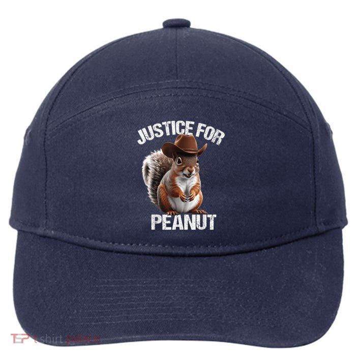 Justice For Peanut The Squirrel Cowboy Hat Peanut Squirrel 7-Panel Snapback Hat