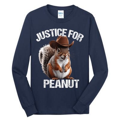 Justice For Peanut The Squirrel Cowboy Hat Peanut Squirrel Tall Long Sleeve T-Shirt