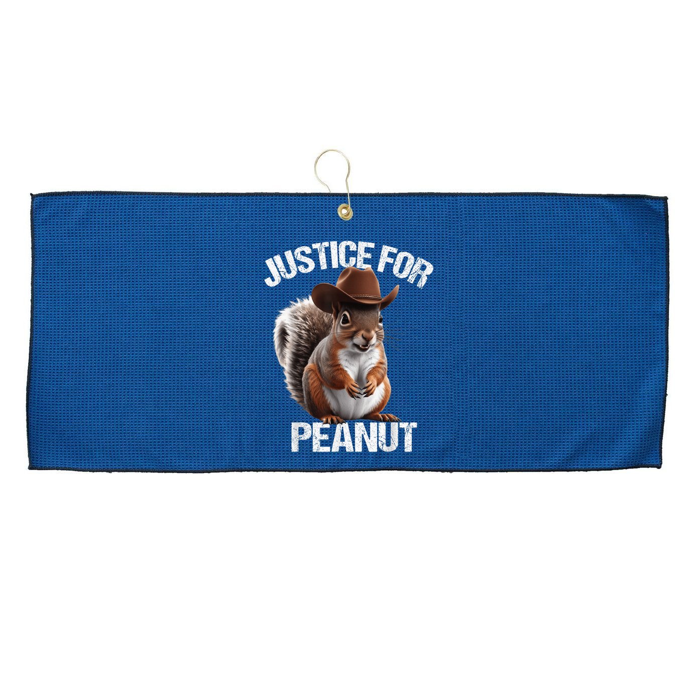 Justice For Peanut The Squirrel Cowboy Hat Peanut Squirrel Large Microfiber Waffle Golf Towel