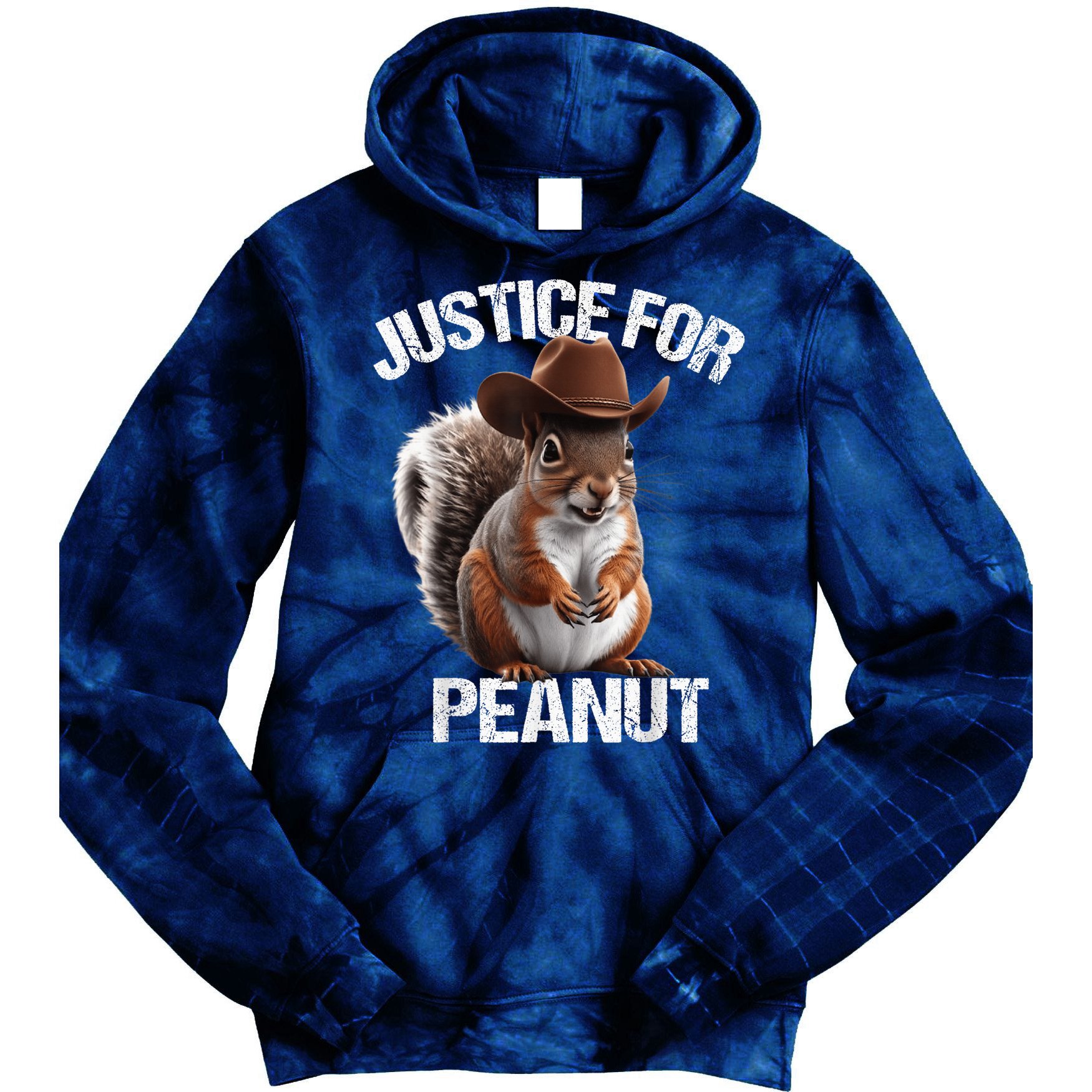 Justice For Peanut The Squirrel Cowboy Hat Peanut Squirrel Tie Dye Hoodie