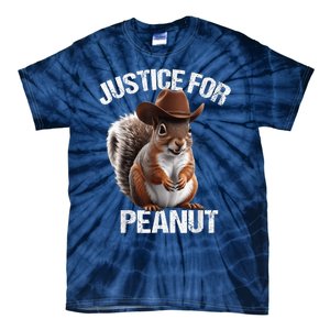 Justice For Peanut The Squirrel Cowboy Hat Peanut Squirrel Tie-Dye T-Shirt