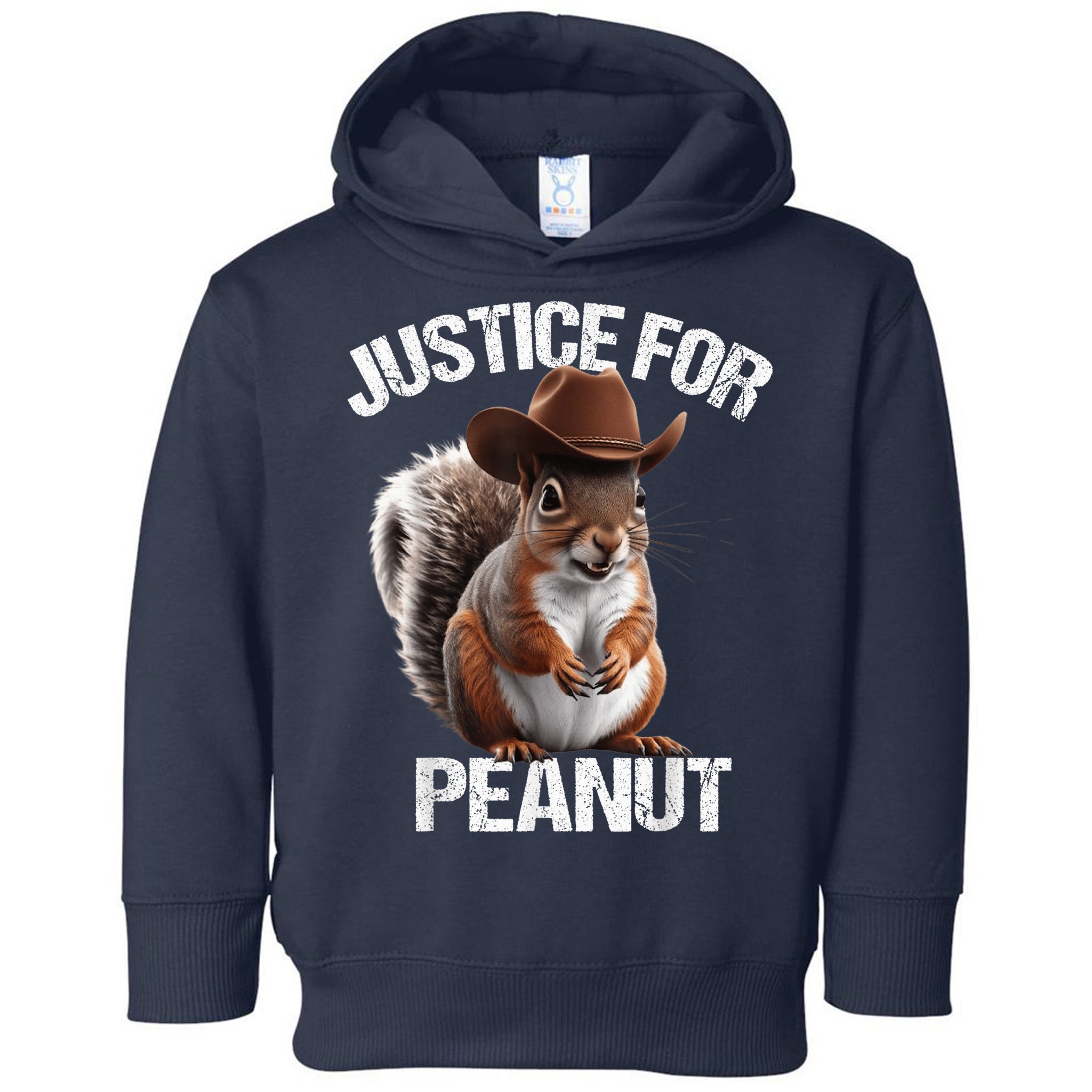 Justice For Peanut The Squirrel Cowboy Hat Peanut Squirrel Toddler Hoodie