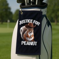 Justice For Peanut The Squirrel Cowboy Hat Peanut Squirrel Golf Towel